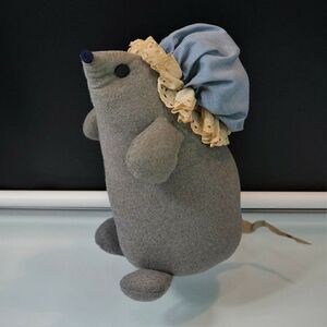 Needle Felted House Mouse Vintage Large Handmade Decoration 13 Inch